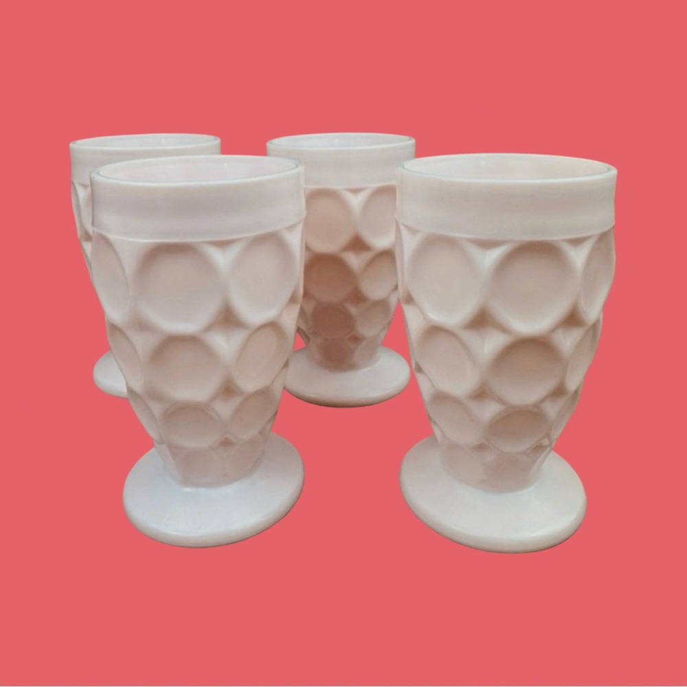 Elegant MCM Jeanette Shell Pink Juice Glasses - Set of 4